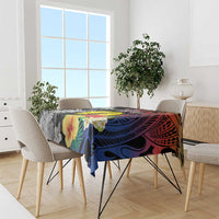 New Caledonia Bastille Day Tablecloth Tropical Turtle Hibiscus Polynesian Pattern