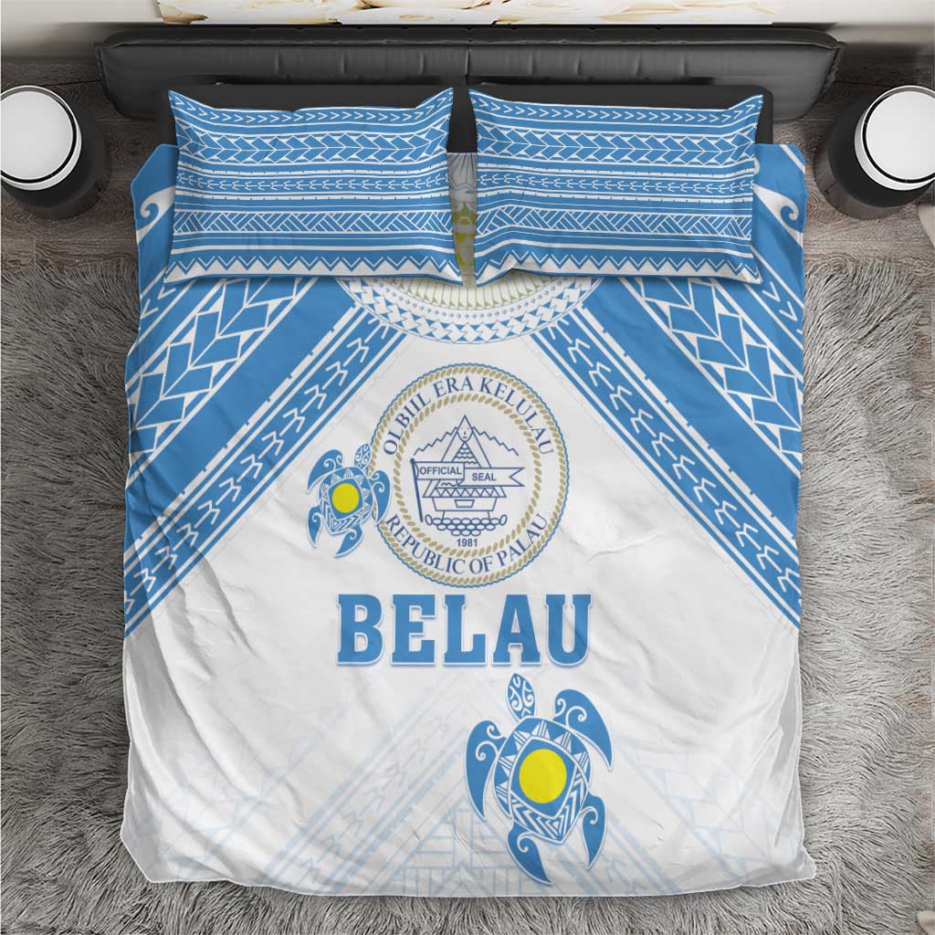 Palau Constitution Day Bedding Set Polynesian Turtle