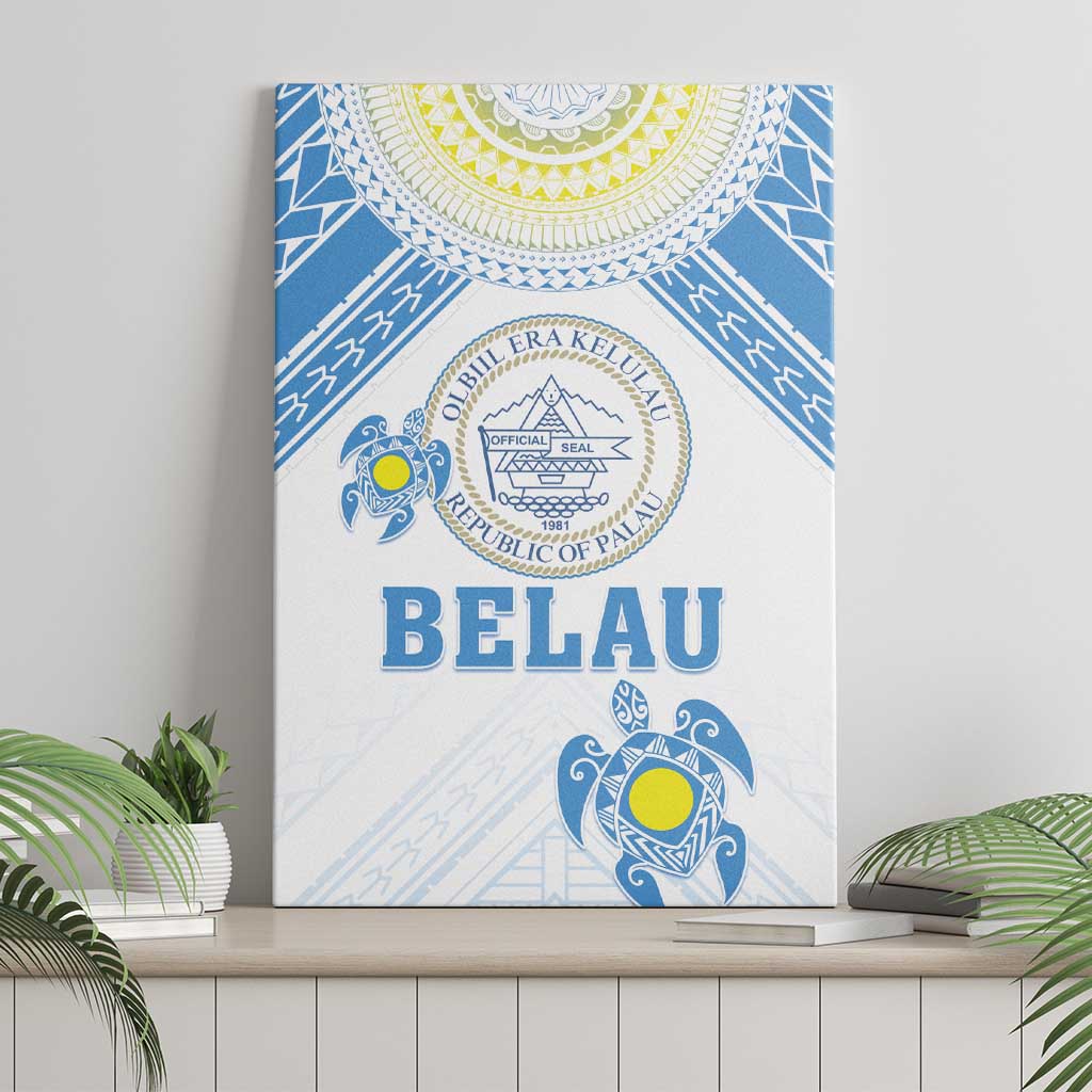 Palau Constitution Day Canvas Wall Art Polynesian Turtle