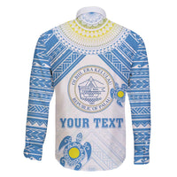 Personalised Palau Constitution Day Family Matching Short Sleeve Bodycon Dress and Hawaiian Shirt Polynesian Turtle