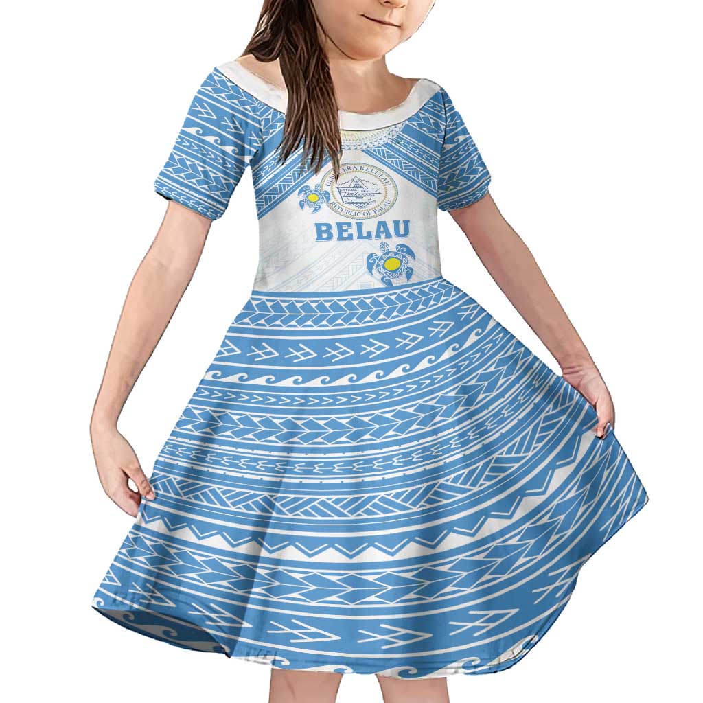 Personalised Palau Constitution Day Family Matching Tank Maxi Dress and Hawaiian Shirt Polynesian Turtle