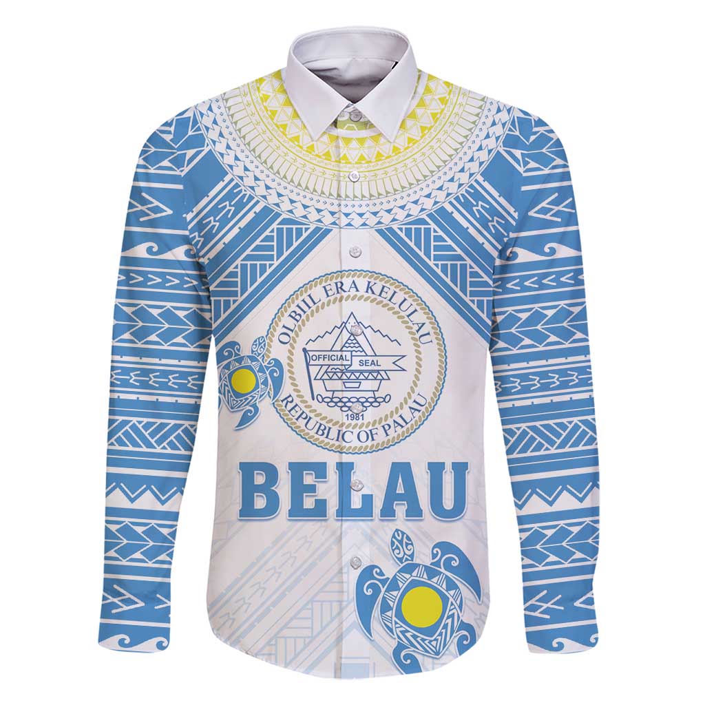 Personalised Palau Constitution Day Family Matching Tank Maxi Dress and Hawaiian Shirt Polynesian Turtle