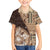 Samoa Siapo Elegant Family Matching Off Shoulder Maxi Dress and Hawaiian Shirt Hibiscus Chocolate Brown Motifs - Polynesian Pride