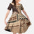 Samoa Siapo Elegant Family Matching Tank Maxi Dress and Hawaiian Shirt Hibiscus Chocolate Brown Motifs - Polynesian Pride