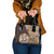 Samoa Siapo Elegant Shoulder Handbag Hibiscus Chocolate Brown Motifs - Polynesian Pride