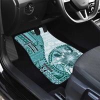 Samoa Siapo Elegant Car Mats Hibiscus Teal Motifs - Polynesian Pride