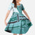 Samoa Siapo Elegant Family Matching Tank Maxi Dress and Hawaiian Shirt Hibiscus Teal Motifs - Polynesian Pride