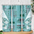 Samoa Siapo Elegant Skinny Tumbler Hibiscus Teal Motifs - Polynesian Pride