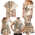 Samoa Siapo Elegant Family Matching Mermaid Dress and Hawaiian Shirt Hibiscus Beige Motifs - Polynesian Pride