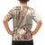 Samoa Siapo Elegant Family Matching Off Shoulder Maxi Dress and Hawaiian Shirt Hibiscus Beige Motifs - Polynesian Pride