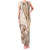 Samoa Siapo Elegant Family Matching Tank Maxi Dress and Hawaiian Shirt Hibiscus Beige Motifs - Polynesian Pride