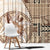 Samoa Siapo Elegant Window Curtain Hibiscus Beige Motifs - Polynesian Pride
