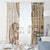 Samoa Siapo Elegant Window Curtain Hibiscus Beige Motifs - Polynesian Pride