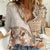 Samoa Siapo Elegant Women Casual Shirt Hibiscus Beige Motifs - Polynesian Pride