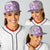Samoa Siapo Elegant Baseball Net Cap Hibiscus Violet Motifs - Polynesian Pride