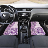 Samoa Siapo Elegant Car Mats Hibiscus Violet Motifs - Polynesian Pride