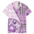 Samoa Siapo Elegant Family Matching Mermaid Dress and Hawaiian Shirt Hibiscus Violet Motifs - Polynesian Pride