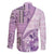 Samoa Siapo Elegant Family Matching Off Shoulder Maxi Dress and Hawaiian Shirt Hibiscus Violet Motifs - Polynesian Pride
