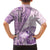 Samoa Siapo Elegant Family Matching Short Sleeve Bodycon Dress and Hawaiian Shirt Hibiscus Violet Motifs - Polynesian Pride
