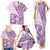 Samoa Siapo Elegant Family Matching Tank Maxi Dress and Hawaiian Shirt Hibiscus Violet Motifs - Polynesian Pride