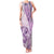 Samoa Siapo Elegant Family Matching Tank Maxi Dress and Hawaiian Shirt Hibiscus Violet Motifs - Polynesian Pride