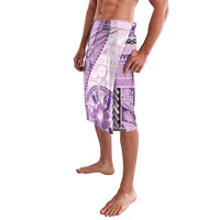 Samoa Siapo Elegant Lavalava Hibiscus Violet Motifs - Polynesian Pride