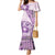 Samoa Siapo Elegant Mermaid Dress Hibiscus Violet Motifs - Polynesian Pride