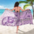 Samoa Siapo Elegant Sarong Hibiscus Violet Motifs - Polynesian Pride