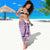 Samoa Siapo Elegant Sarong Hibiscus Violet Motifs - Polynesian Pride