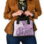 Samoa Siapo Elegant Shoulder Handbag Hibiscus Violet Motifs - Polynesian Pride