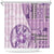 Samoa Siapo Elegant Shower Curtain Hibiscus Violet Motifs - Polynesian Pride