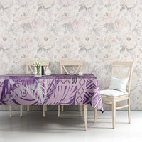 Samoa Siapo Elegant Tablecloth Hibiscus Violet Motifs - Polynesian Pride
