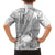 Samoa Siapo Elegant Family Matching Off The Shoulder Long Sleeve Dress and Hawaiian Shirt Hibiscus White Motifs - Polynesian Pride