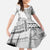 Samoa Siapo Elegant Family Matching Puletasi and Hawaiian Shirt Hibiscus White Motifs - Polynesian Pride