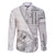 Samoa Siapo Elegant Family Matching Puletasi and Hawaiian Shirt Hibiscus White Motifs - Polynesian Pride