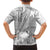 Samoa Siapo Elegant Family Matching Short Sleeve Bodycon Dress and Hawaiian Shirt Hibiscus White Motifs - Polynesian Pride