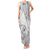 Samoa Siapo Elegant Family Matching Tank Maxi Dress and Hawaiian Shirt Hibiscus White Motifs - Polynesian Pride