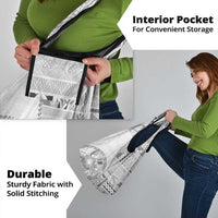 Samoa Siapo Elegant Grocery Bag Hibiscus White Motifs - Polynesian Pride