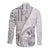 Samoa Siapo Elegant Long Sleeve Button Shirt Hibiscus White Motifs - Polynesian Pride