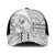 Samoa Siapo Elegant Mesh Trucker Cap Hibiscus White Motifs - Polynesian Pride