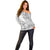Samoa Siapo Elegant Off Shoulder Sweater Hibiscus White Motifs - Polynesian Pride
