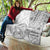 Samoa Siapo Elegant Quilt Hibiscus White Motifs - Polynesian Pride
