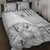 Samoa Siapo Elegant Quilt Bed Set Hibiscus White Motifs - Polynesian Pride