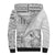 Samoa Siapo Elegant Sherpa Hoodie Hibiscus White Motifs - Polynesian Pride