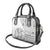 Samoa Siapo Elegant Shoulder Handbag Hibiscus White Motifs - Polynesian Pride
