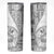 Samoa Siapo Elegant Skinny Tumbler Hibiscus White Motifs - Polynesian Pride
