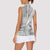 Samoa Siapo Elegant Women Sleeveless Polo Shirt Hibiscus White Motifs - Polynesian Pride