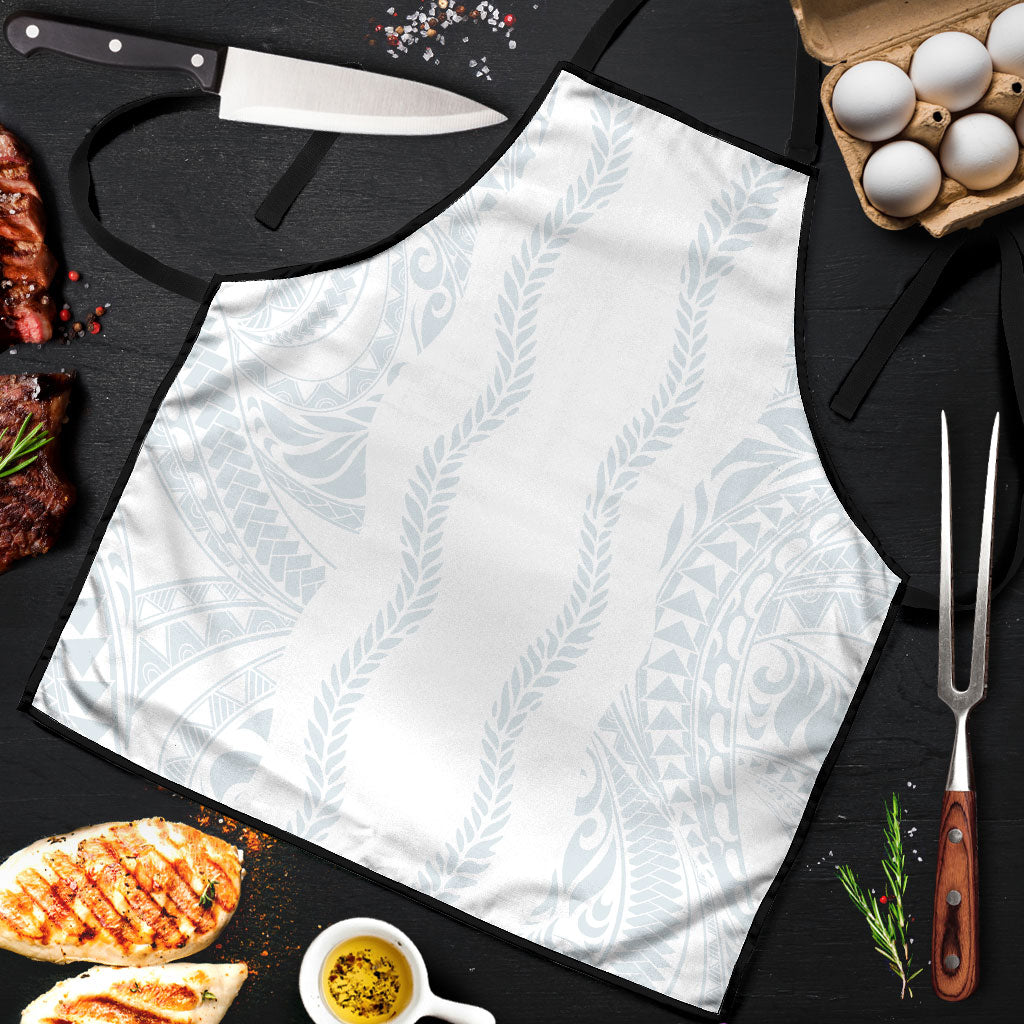 Samoa Lotu Tamaiti Apron Teuila With Tribal Motifs LT05 White - Polynesian Pride