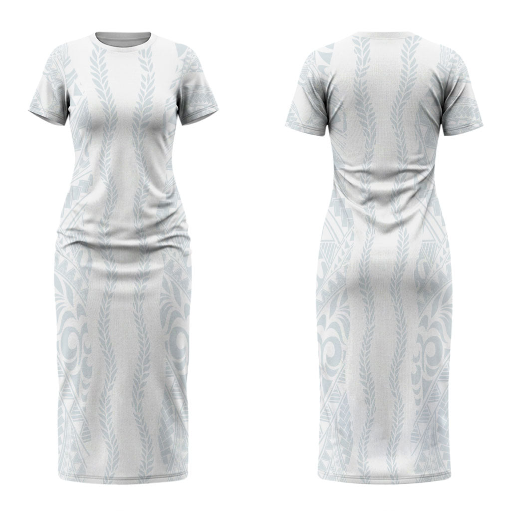 Samoa Lotu Tamaiti Couples Matching Short Sleeve Bodycon Dress and Long Sleeve Button Shirt Teuila With Tribal Motifs