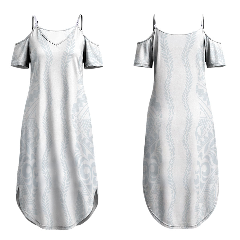 Samoa Lotu Tamaiti Couples Matching Summer Maxi Dress and Long Sleeve Button Shirt Teuila With Tribal Motifs